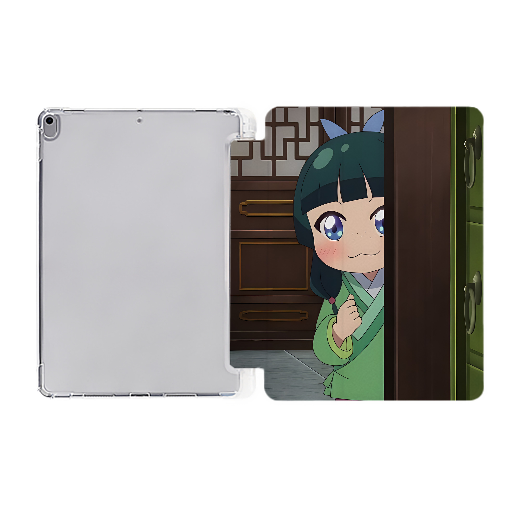 （画像用） 薬屋のひとりごと The Apothecary Diaries IPad ケース ペン収納付き 三つ折りスタンド PUレザー×シリコン 対応機種9.5/10.5/10.9インチ